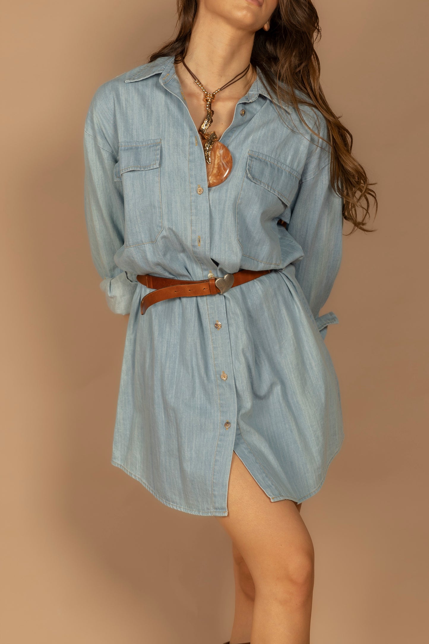 Abito camicia jeans